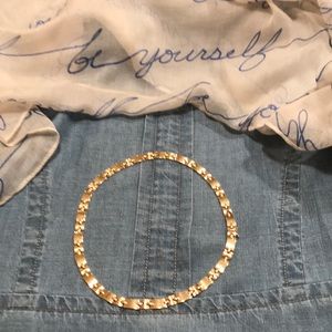 14k HEAVY GOLD COLLAR NECKLACE.